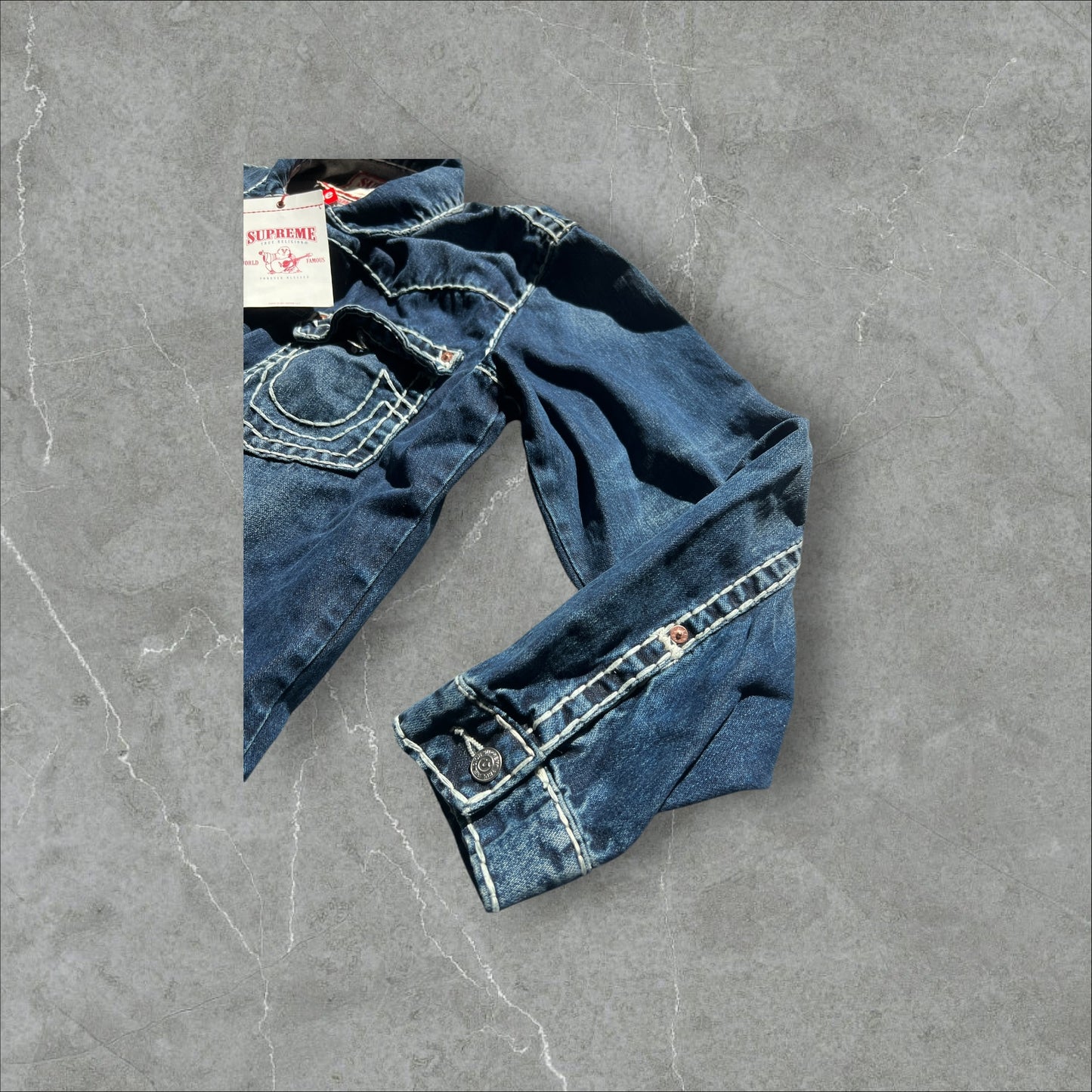 Supreme x True Religion Jeansjacke – Größe L