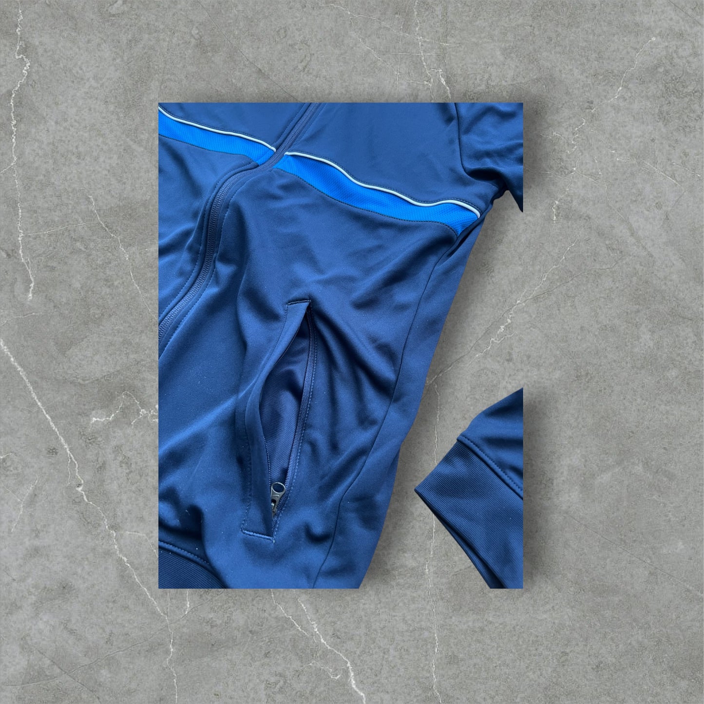 Vintage Nike Track Jacket Dark Blue – Size S